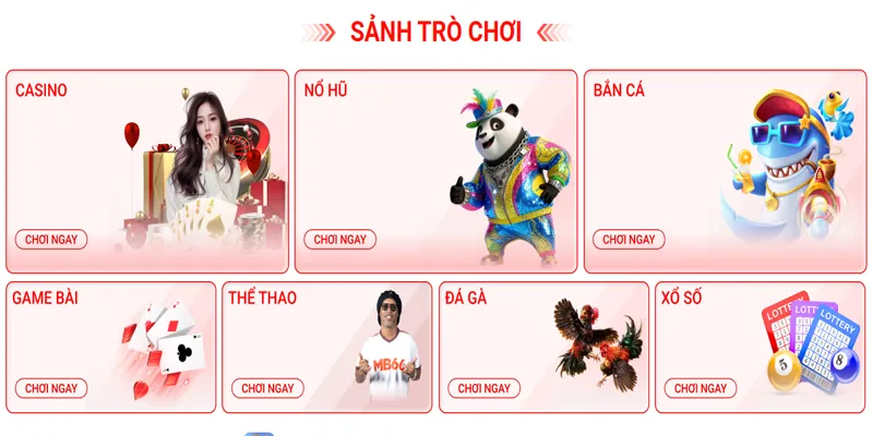 các trò chơi giải trí nổi bật của mb66